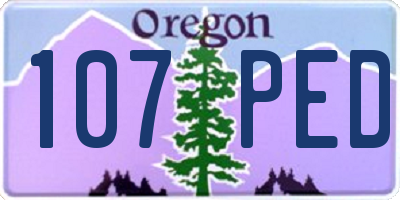 OR license plate 107PED