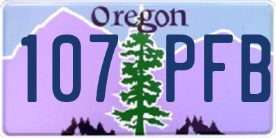 OR license plate 107PFB