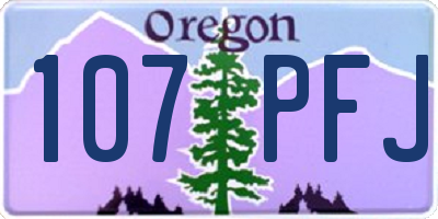 OR license plate 107PFJ