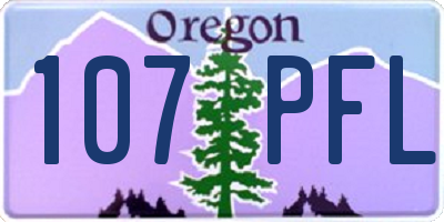 OR license plate 107PFL