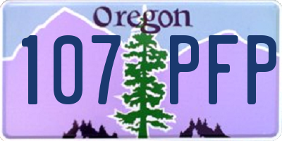 OR license plate 107PFP