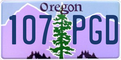 OR license plate 107PGD