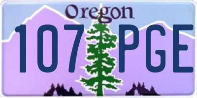 OR license plate 107PGE