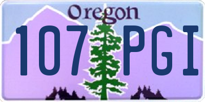 OR license plate 107PGI