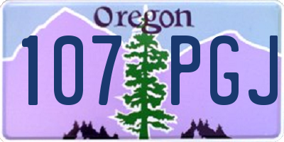 OR license plate 107PGJ