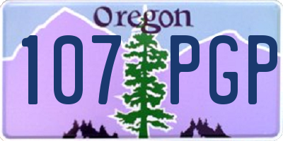 OR license plate 107PGP