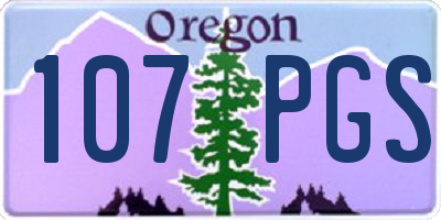 OR license plate 107PGS