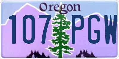 OR license plate 107PGW