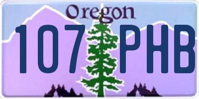 OR license plate 107PHB