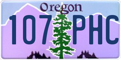 OR license plate 107PHC