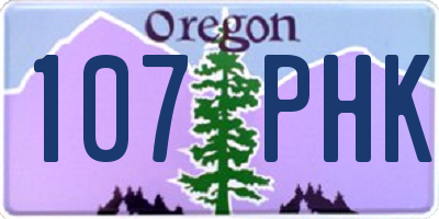 OR license plate 107PHK