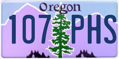 OR license plate 107PHS