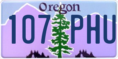 OR license plate 107PHU
