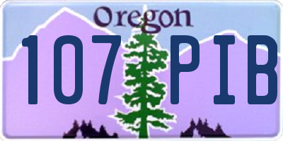OR license plate 107PIB