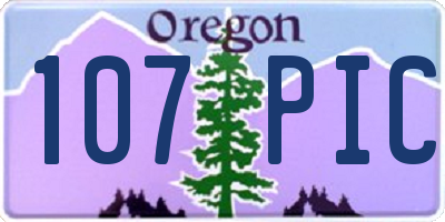 OR license plate 107PIC
