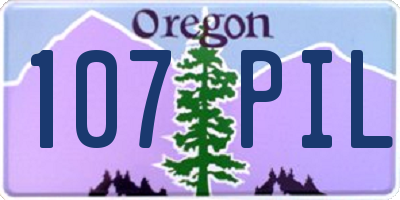OR license plate 107PIL