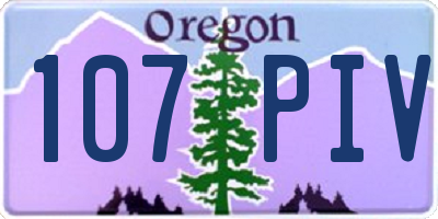 OR license plate 107PIV