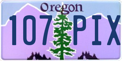 OR license plate 107PIX