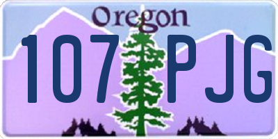 OR license plate 107PJG