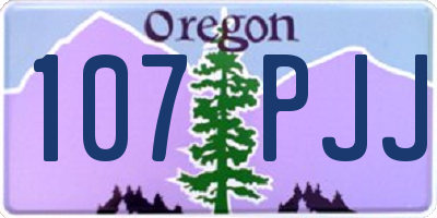 OR license plate 107PJJ