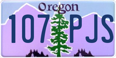 OR license plate 107PJS