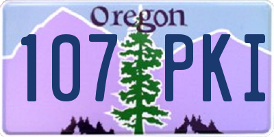 OR license plate 107PKI