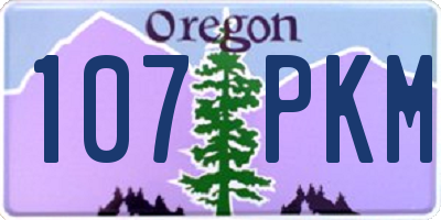 OR license plate 107PKM