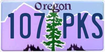 OR license plate 107PKS