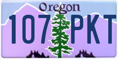 OR license plate 107PKT
