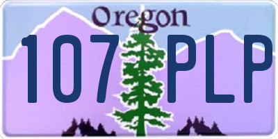 OR license plate 107PLP