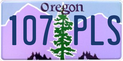OR license plate 107PLS