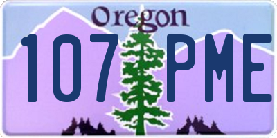 OR license plate 107PME