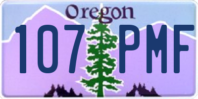 OR license plate 107PMF