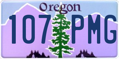 OR license plate 107PMG