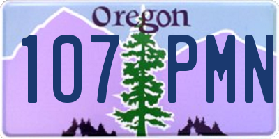OR license plate 107PMN