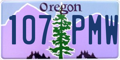 OR license plate 107PMW