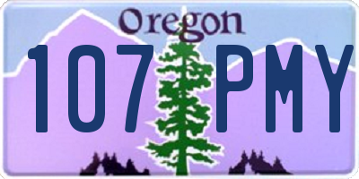 OR license plate 107PMY