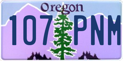 OR license plate 107PNM