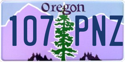 OR license plate 107PNZ