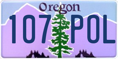 OR license plate 107POL
