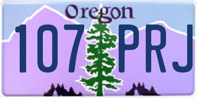 OR license plate 107PRJ