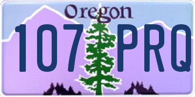 OR license plate 107PRQ
