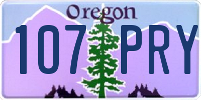 OR license plate 107PRY