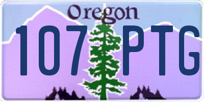 OR license plate 107PTG