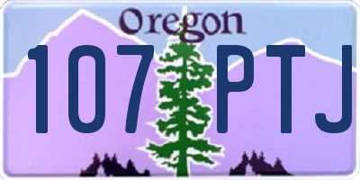 OR license plate 107PTJ