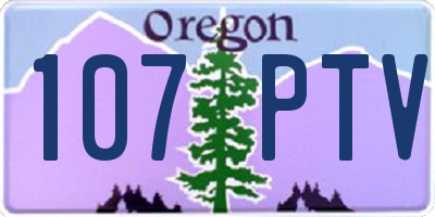 OR license plate 107PTV