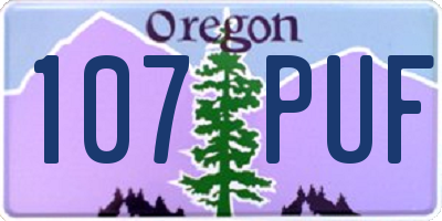 OR license plate 107PUF