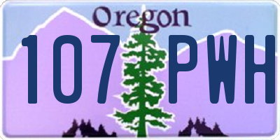 OR license plate 107PWH