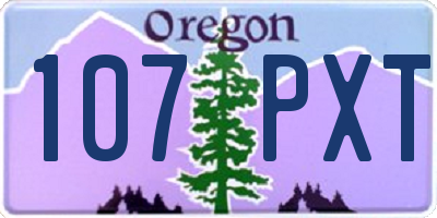 OR license plate 107PXT