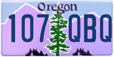 OR license plate 107QBQ